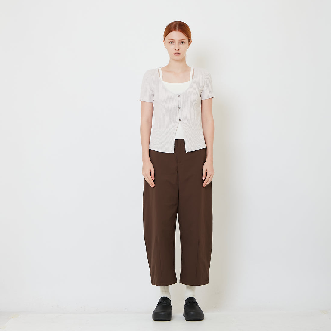 Women Barrel Pants - Brown - SW2606123A