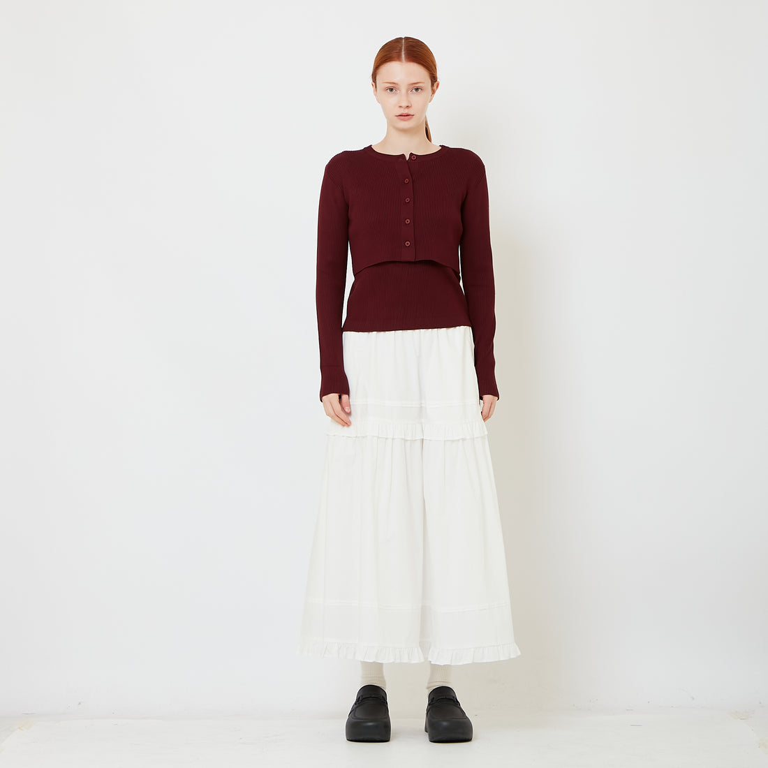 Women Maxi Skirt - Off White - SW2606124A