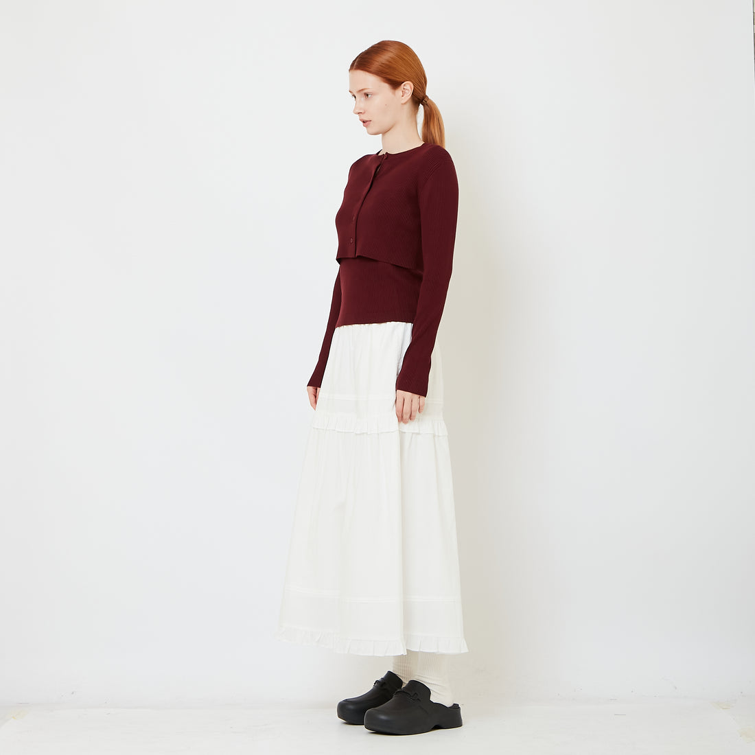 Women Maxi Skirt - Off White - SW2606124A