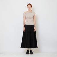Women Maxi Skirt - Black - SW2606124B
