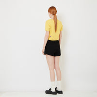 Women Stretch Denim Shorts - Black - SW2606126D