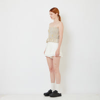 Women Ruffle Shorts - Off White - SW2606133A