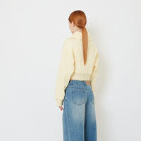 Women Ruffled Neoprene Jacket - Yellow - SW2606134A