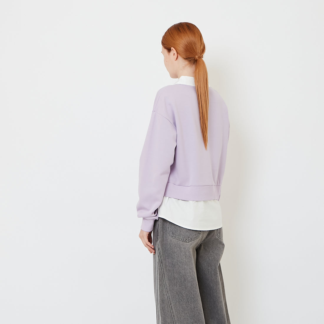 Women Combined Long Sleeve Top - Purple - SW2606140A