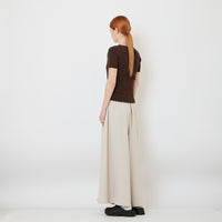 Women Elastic Waist Long Pants - Khaki - SW2606144A