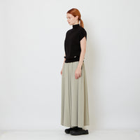 Women Elastic Waist Long Pants - Dark Green - SW2606144B