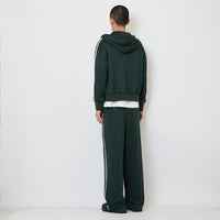 Genderless Pleated Track Pants - Dark Green - SW2606145B