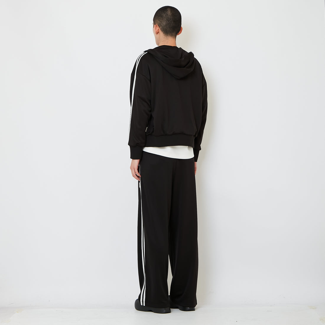 Genderless Pleated Track Pants - Black - SW2606145D