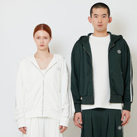 Genderless Hooded Track Jacket - Off White - SW2606146A