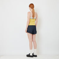 Women Ruffle Shorts - Navy - SW2606147A