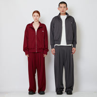 Genderless Pleated Track Pants - Dark Grey - SW2606232C