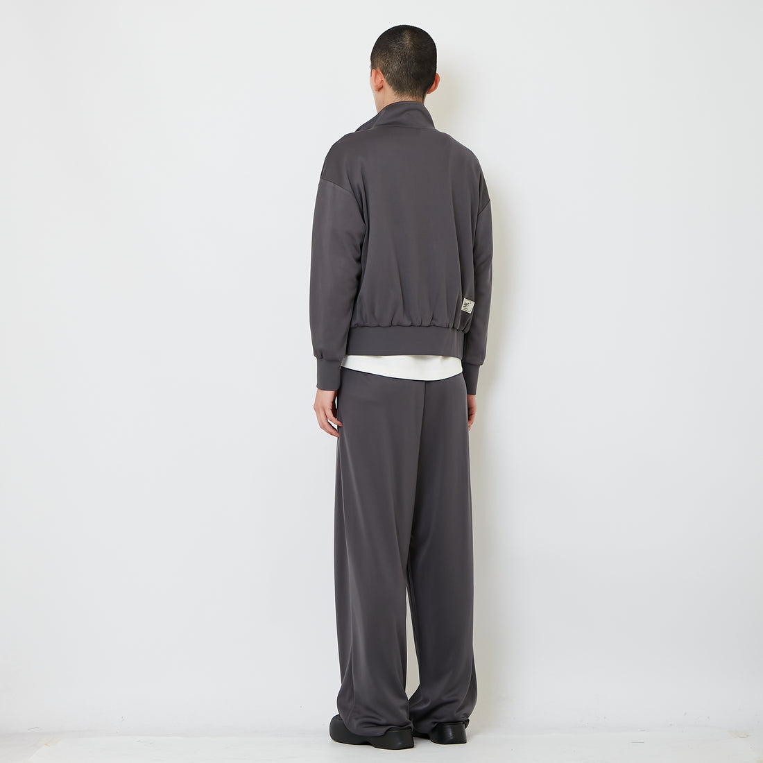 Genderless Pleated Track Pants - Dark Grey - SW2606232C