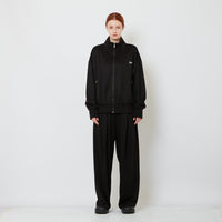 Genderless Pleated Track Pants - Black - SW2606232D
