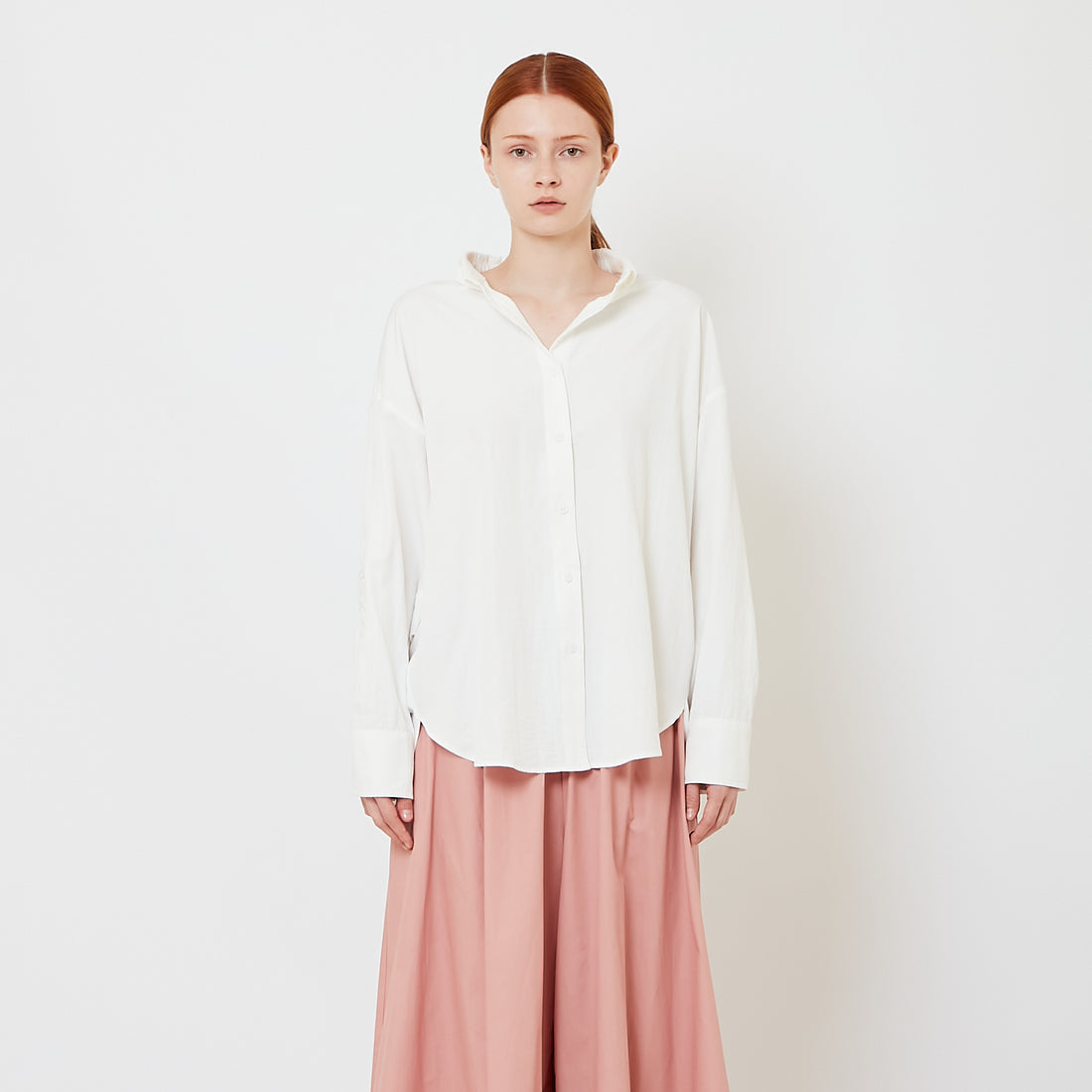 Women Oversized Shirt - Off White - SW2607197A