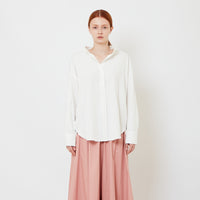 Women Oversized Shirt - Off White - SW2607197A