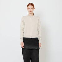 Women Knit Cardigan - Cream - SW2607198A