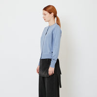 Women Knit Cardigan - Dusty Blue - SW2607198C