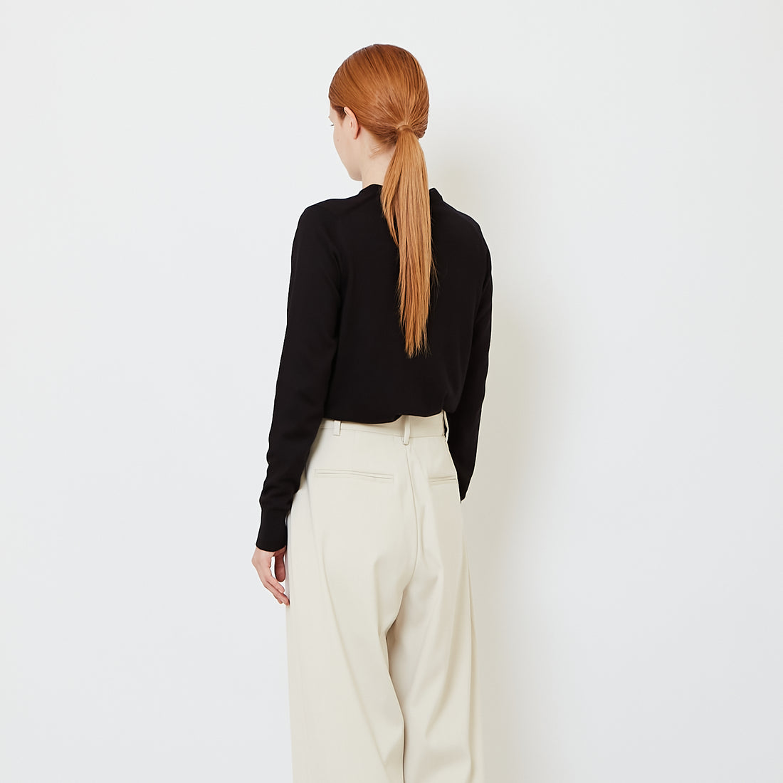 Women Knit Cardigan - Black - SW2607198D