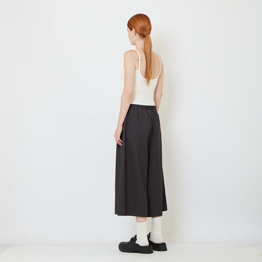 Women Pleated Pants - Dark Grey - SW2607200A