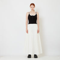 Women Elastic Waist Long Pants - Off White - SW2607236A