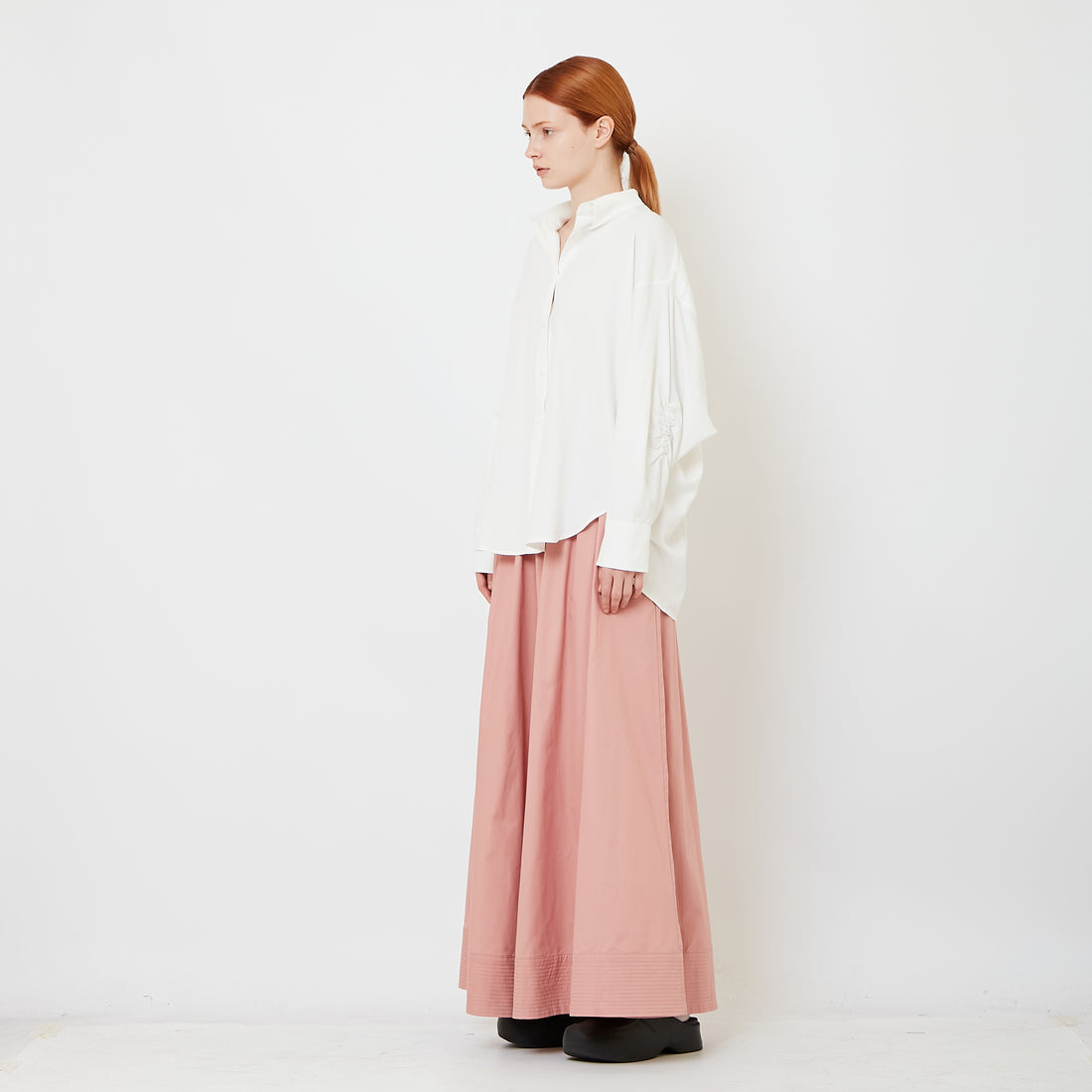 Women Elastic Waist Long Pants - Pink - SW2607236B