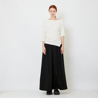 Women Elastic Waist Long Pants - Black - SW2607236C