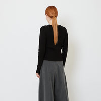 Women 2-in-1 Rib-Knit Top - Black - SW2608159B