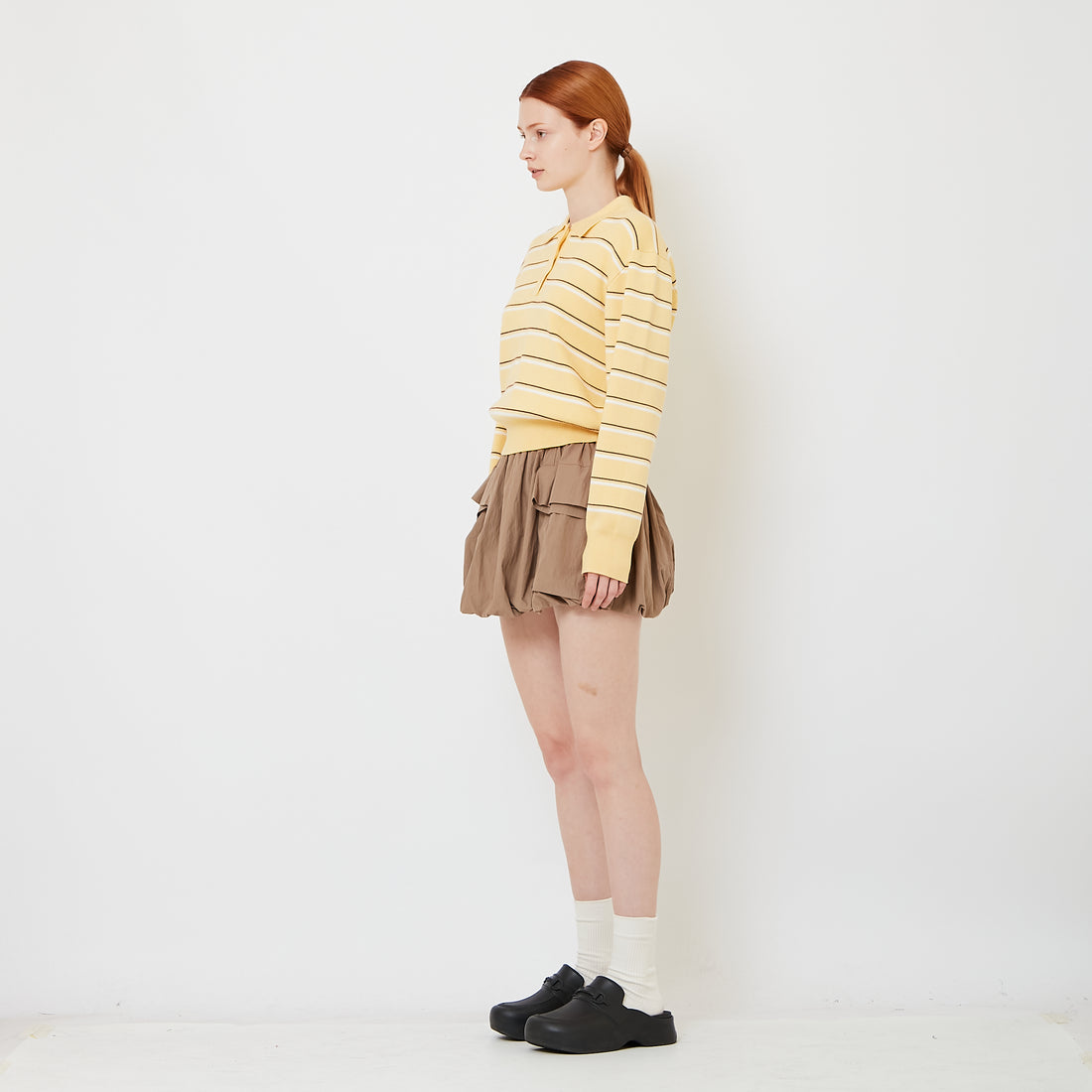 Women Bubble Skirt - Khaki - SW2608160A