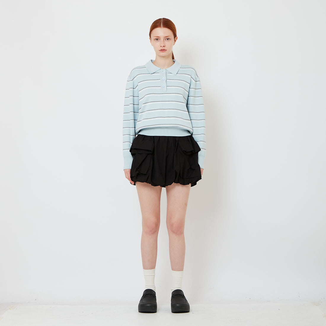 Women Bubble Skirt - Black - SW2608160B