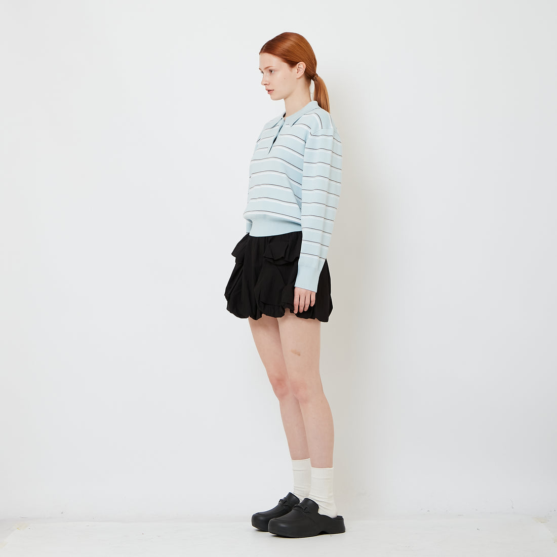 Women Bubble Skirt - Black - SW2608160B