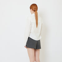Women Shirt with Tie - Off White - SW2608161A