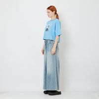 Women Straight Cut Jeans - Light Blue - SW2608167A