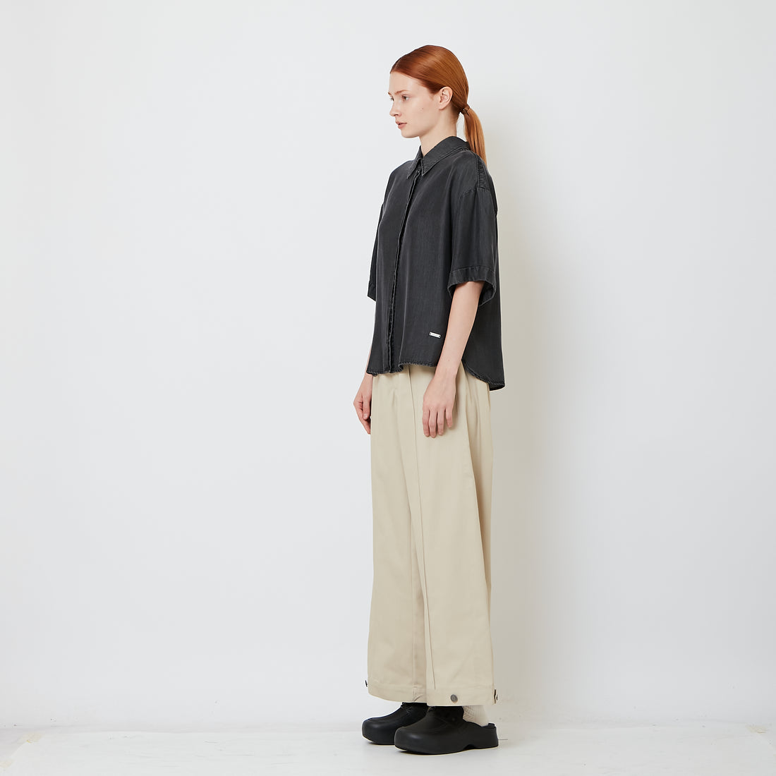 Women Wide Leg Long Pants - Khaki - SW2608174A