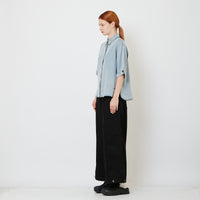 Women Wide Leg Long Pants - Black - SW2608174B