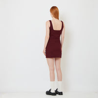 Women Bodycon Dress - Wine - SW2608176A