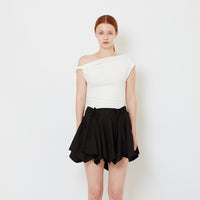 Women One Shoulder Knit Top - Off White - SW2608179A