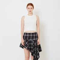 Women Knit Tank Top - Off White - SW2609183A