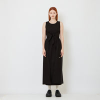 Women Maxi Wrap Dress - Black - SW2609191A