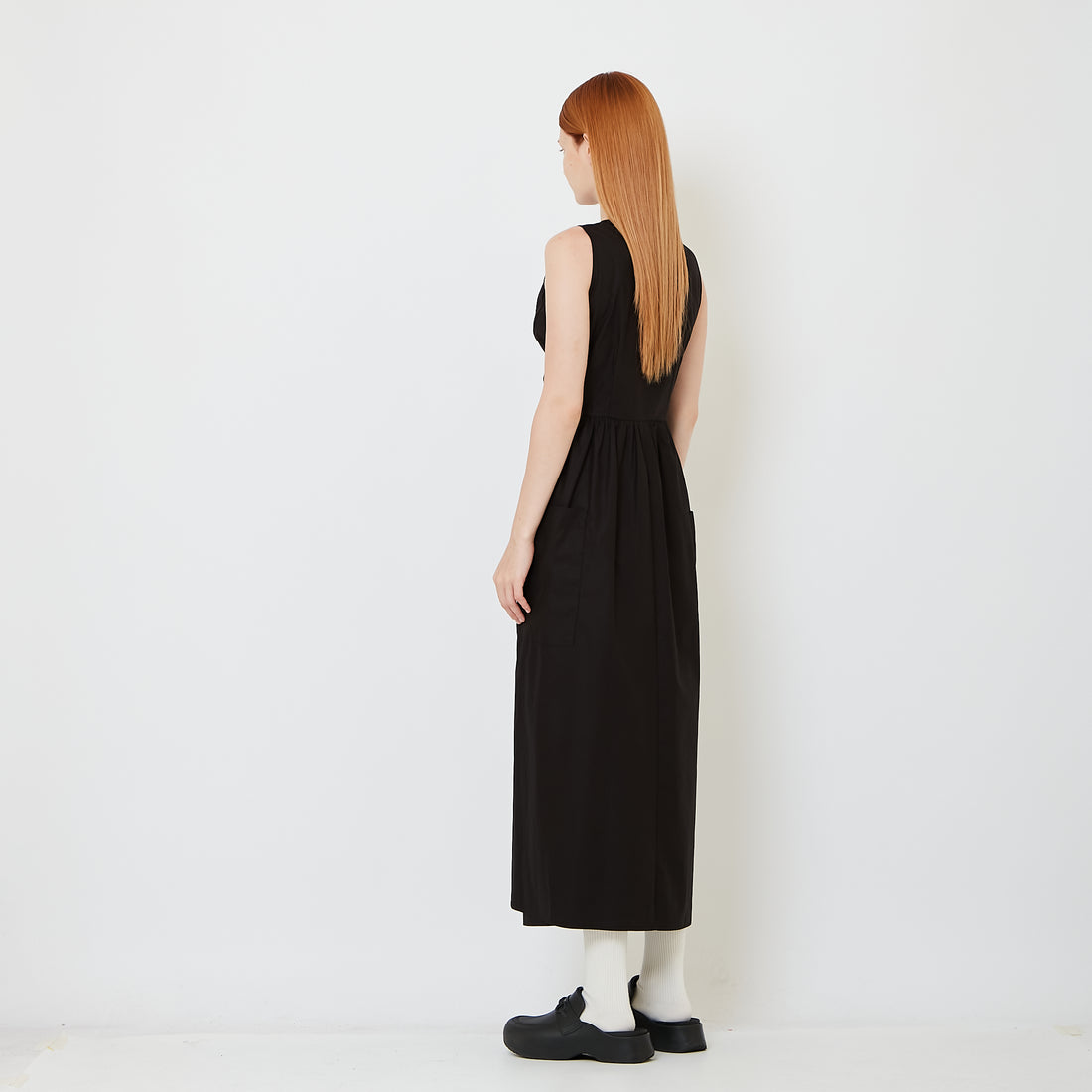 Women Maxi Wrap Dress - Black - SW2609191A