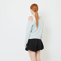 Women 2-in-1 Off Shoulder Top - Light Blue - SW2609243A