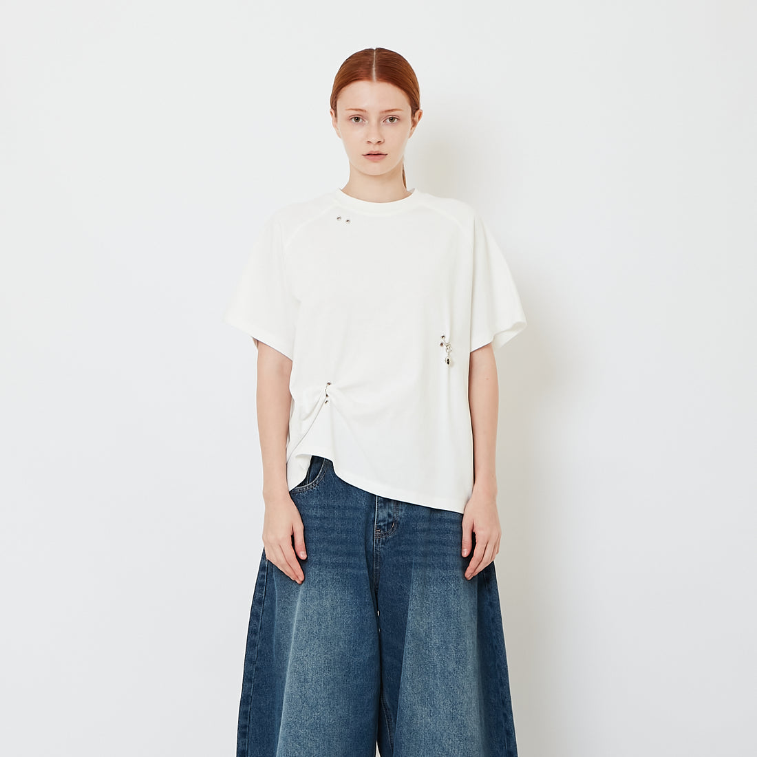 Women Oversized Raglan Knit Top - Off White - SW2609250A
