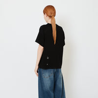 Women Oversized Raglan Knit Top - Black - SW2609250C