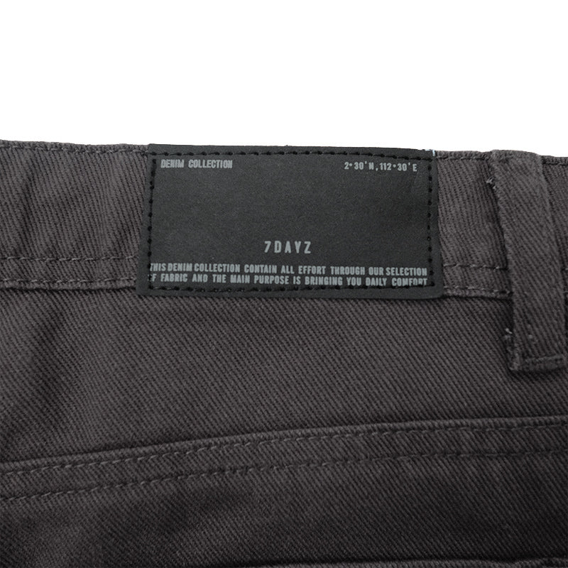 Men Slim Fit Twill Shorts With Belt - Dark Grey - SM2212165C