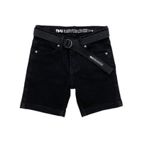 Boy Denim Shorts With Belt - Black - SB2301155C