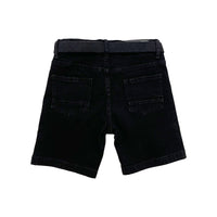 Boy Denim Shorts With Belt - Black - SB2301155C
