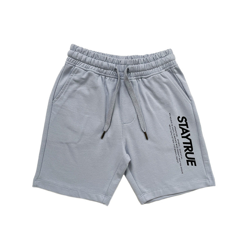 Boy Printed Sweat-Shorts - Pale Blue - SB2211121A