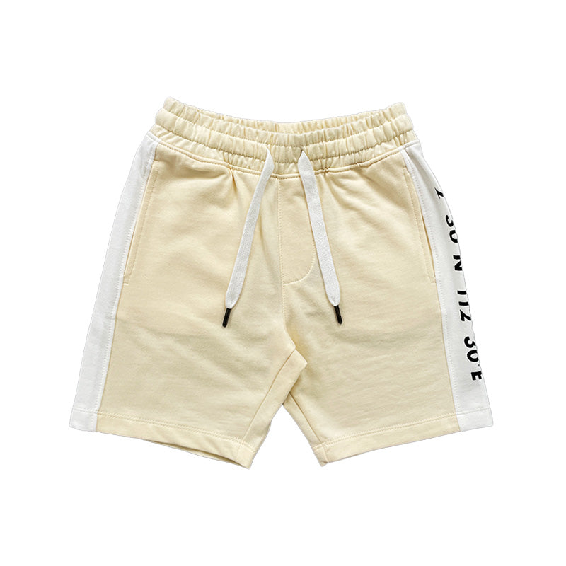 Boy Printed Sweat-Shorts - Cream - SB2211122A