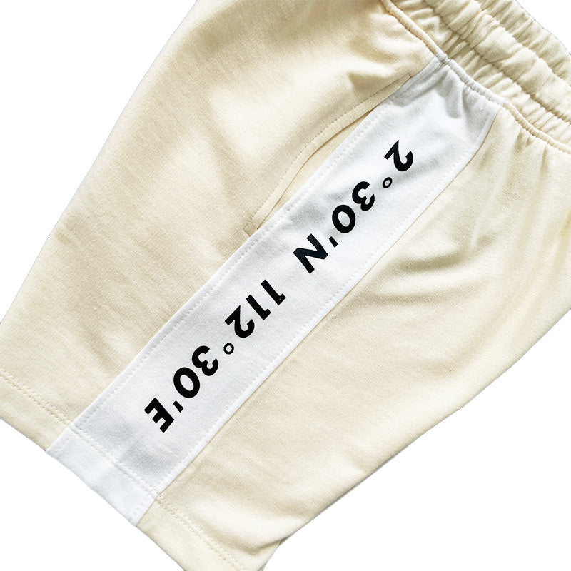 Boy Printed Sweat-Shorts - Cream - SB2211122A