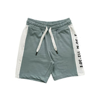 Boy Printed Sweat-Shorts - Dusty Green - SB2211122B