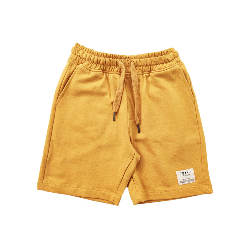 Boy Printed Sweat-Shorts - Golden - SB2211123C
